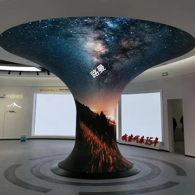 P5 Indoor Full Color Customized Curve Cylinder Flexible Led Display Screens