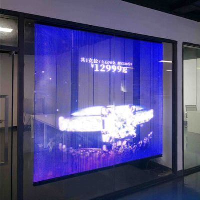 Wall P3.91mm Transparent LED Display Panel Indoor Mesh Curtain Digital