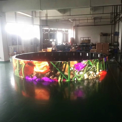 Curved Commercial LED Display Screen Flexible 1.5mm For Art Museum