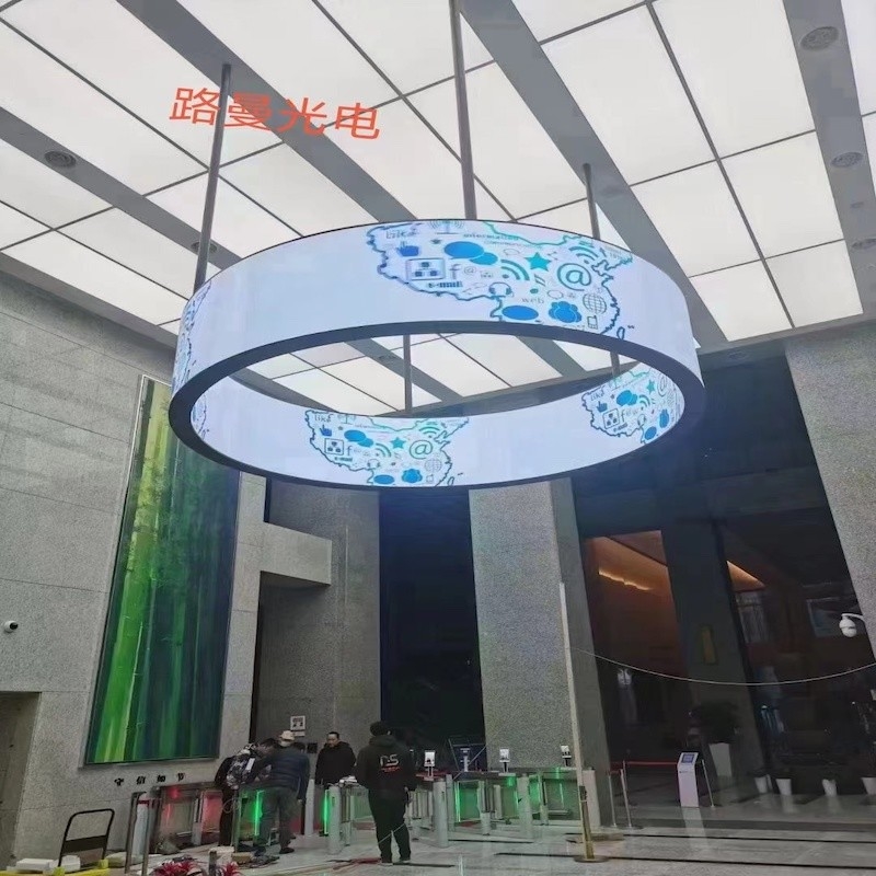 P1.56 SMD1010 Flexible LED Display Screen Commercial Cylinder For Live Shows And Events