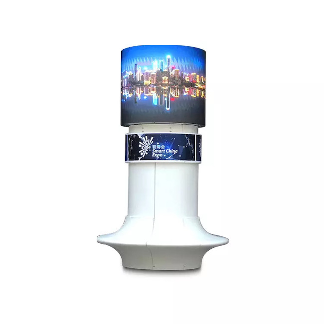 HD P2.5mm Flexible LED Display Screen Soft Cylinder Commercial Curved Cube