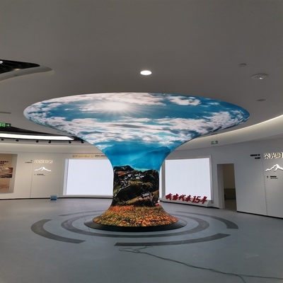 Buy P1.8 Indoor Full Color Flexible LED Display Screens Horn Shape Cylinder online manufacture