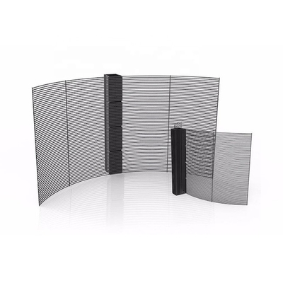 Buy P7.8-7.82mm Advertising Transparent LED Display Panel Glass Window TV Curtain online manufacture