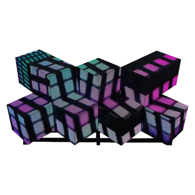 Buy Crystal Shaped P4mm Creative LED Screen , 3D Video DJ Booth Screen online manufacture
