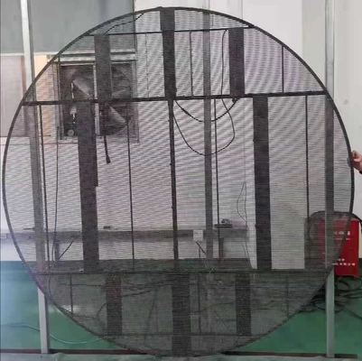 Buy P3.97mm Round Creative LED Video Wall Transparent Window online manufacture