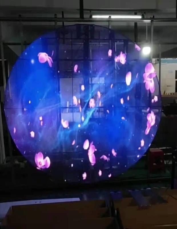 P3.97mm Round Creative LED Video Wall Transparent Window